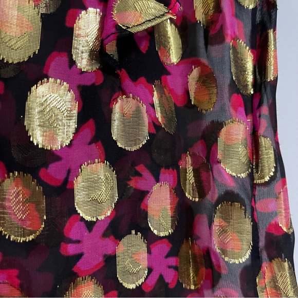 Milly of NY Black, Gold Lurex and Pink Top - Picture 4 of 10